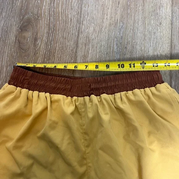 FIFTY BY JACKS SURFBOARDS Yellow Swim Trunks Shorts Mens Size L Elastic Waist - Picture 4 of 6